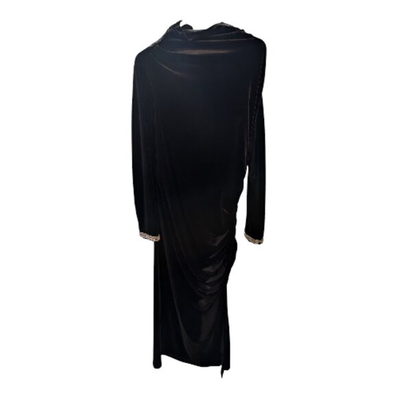 Anthropologie Dresses & Skirts - Anthropologie Black Velvet Long Gown XL Petite - Like New